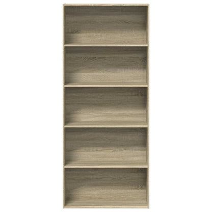 vidaXL Bücherregal Sonoma-Eiche 80x30x189 cm Holzwerkstoff