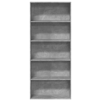 vidaXL Bibliothèque Gris Ciment 80x30x189 cm Bois d'ingénierie