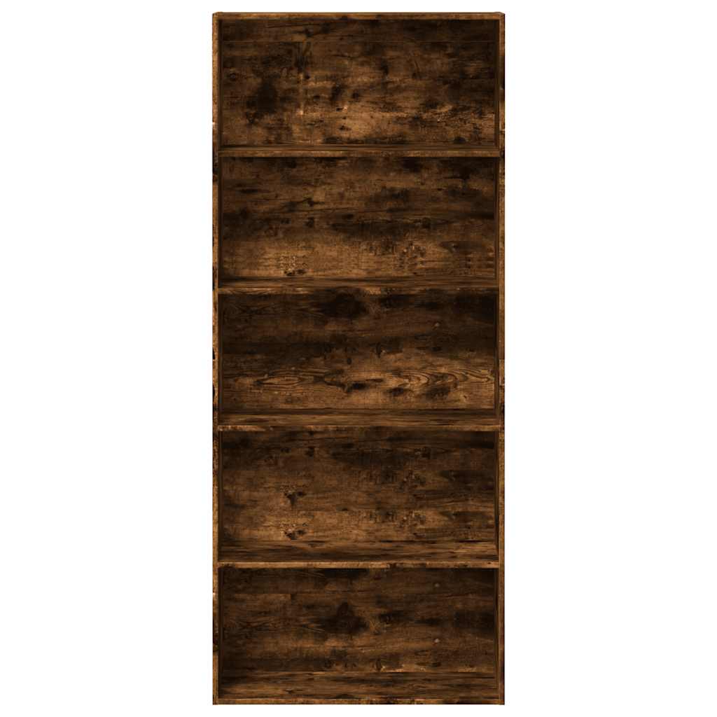 vidaXL Bücherregal Räuchereiche 80x30x189 cm Holzwerkstoff