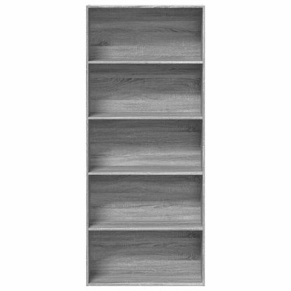 vidaXL Bibliothèque gris Sonoma 80x30x189 cm en bois d'ingénierie