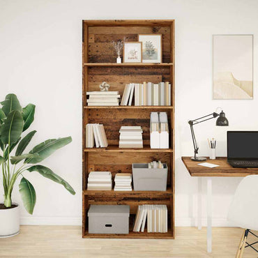 vidaXL Bücherregal Altholz-Optik 80x30x189 cm Holzwerkstoff