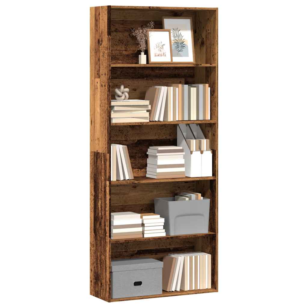 vidaXL Bücherregal Altholz-Optik 80x30x189 cm Holzwerkstoff