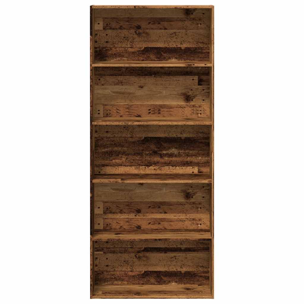 vidaXL Bücherregal Altholz-Optik 80x30x189 cm Holzwerkstoff