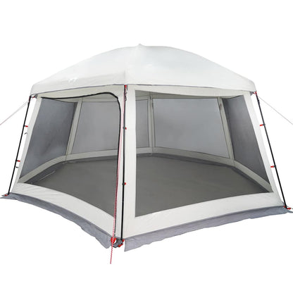 vidaXL Tente de piscine avec auvent amovible et moustiquaires Gris 512x458 cm