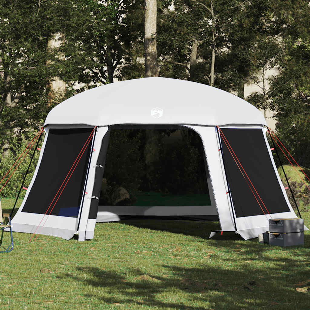vidaXL Tente de piscine avec auvent amovible et moustiquaires Gris 512x458 cm