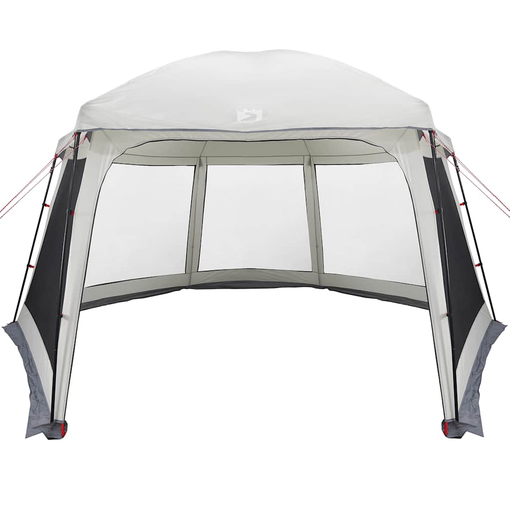 vidaXL Tente de piscine avec auvent amovible et moustiquaires Gris 512x458 cm