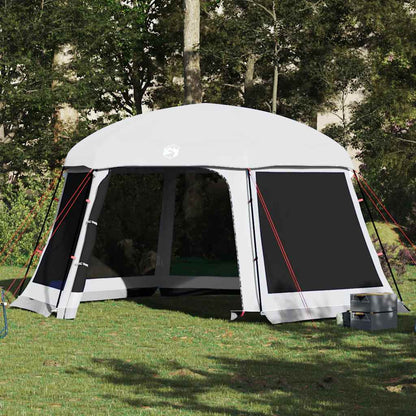 vidaXL Tente de piscine avec auvent amovible et moustiquaires Gris 512x458 cm