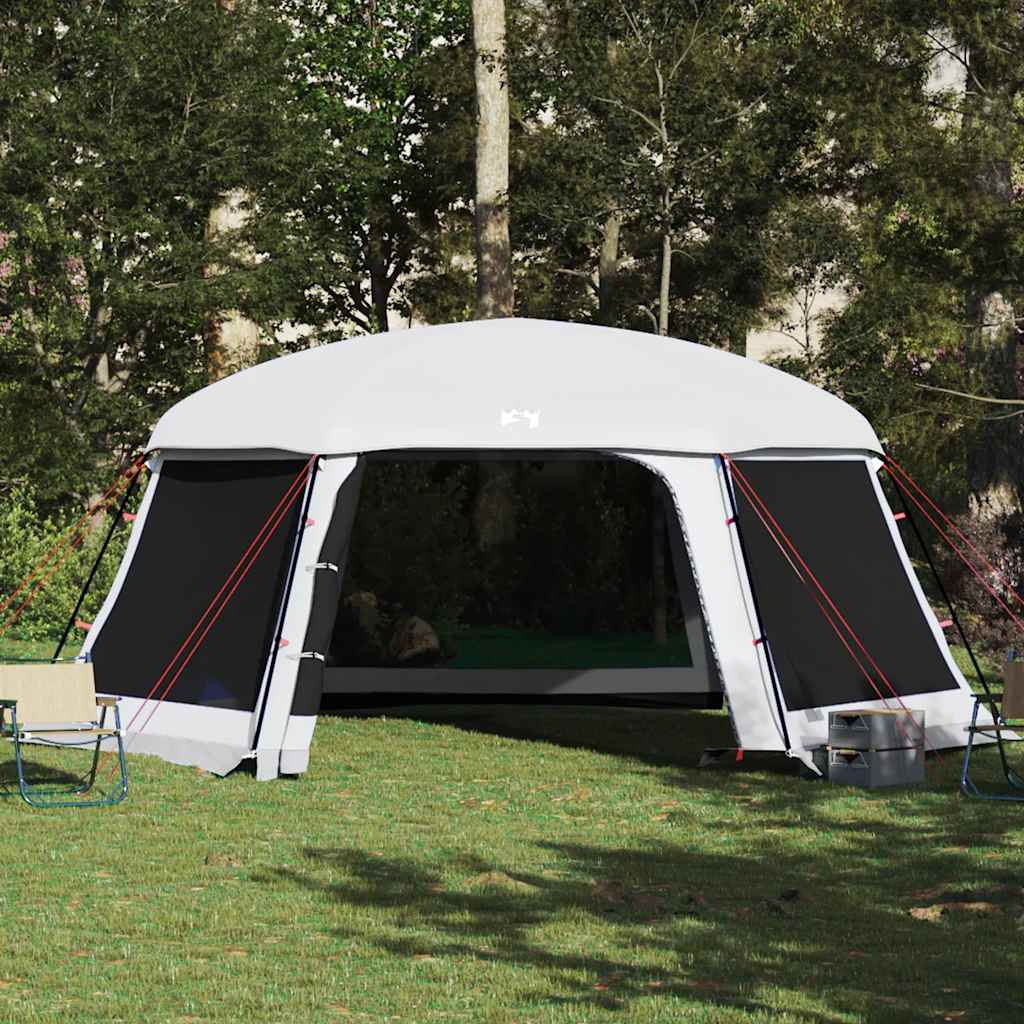 vidaXL Poolzelt mit abnehmbarem Überzelt Netzwänden Grau 618x532cm