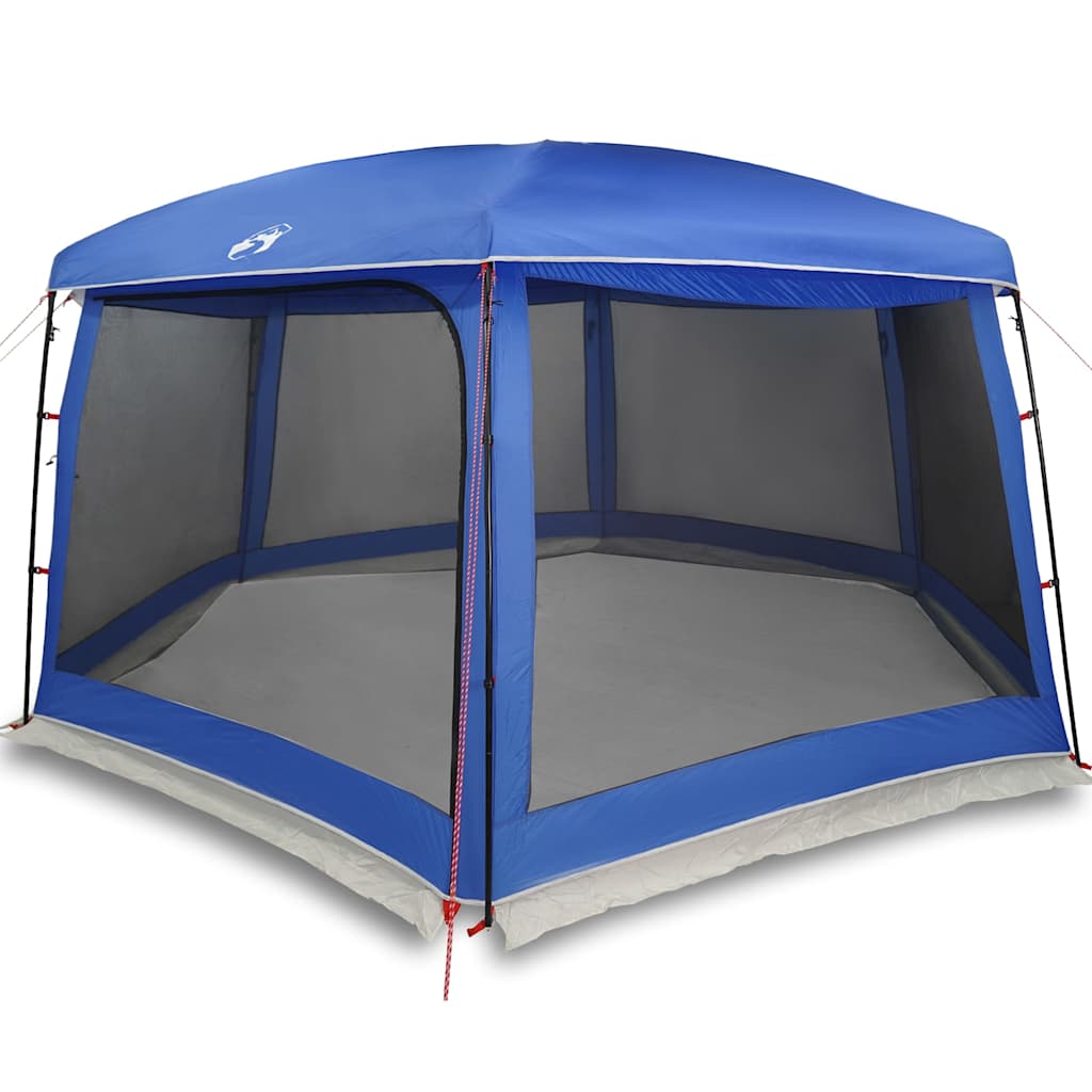 Tente de piscine vidaXL avec toile amovible et parois en maille Bleu azur 670x590 cm