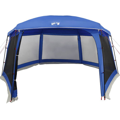 Tente de piscine vidaXL avec toile amovible et parois en maille Bleu azur 670x590 cm