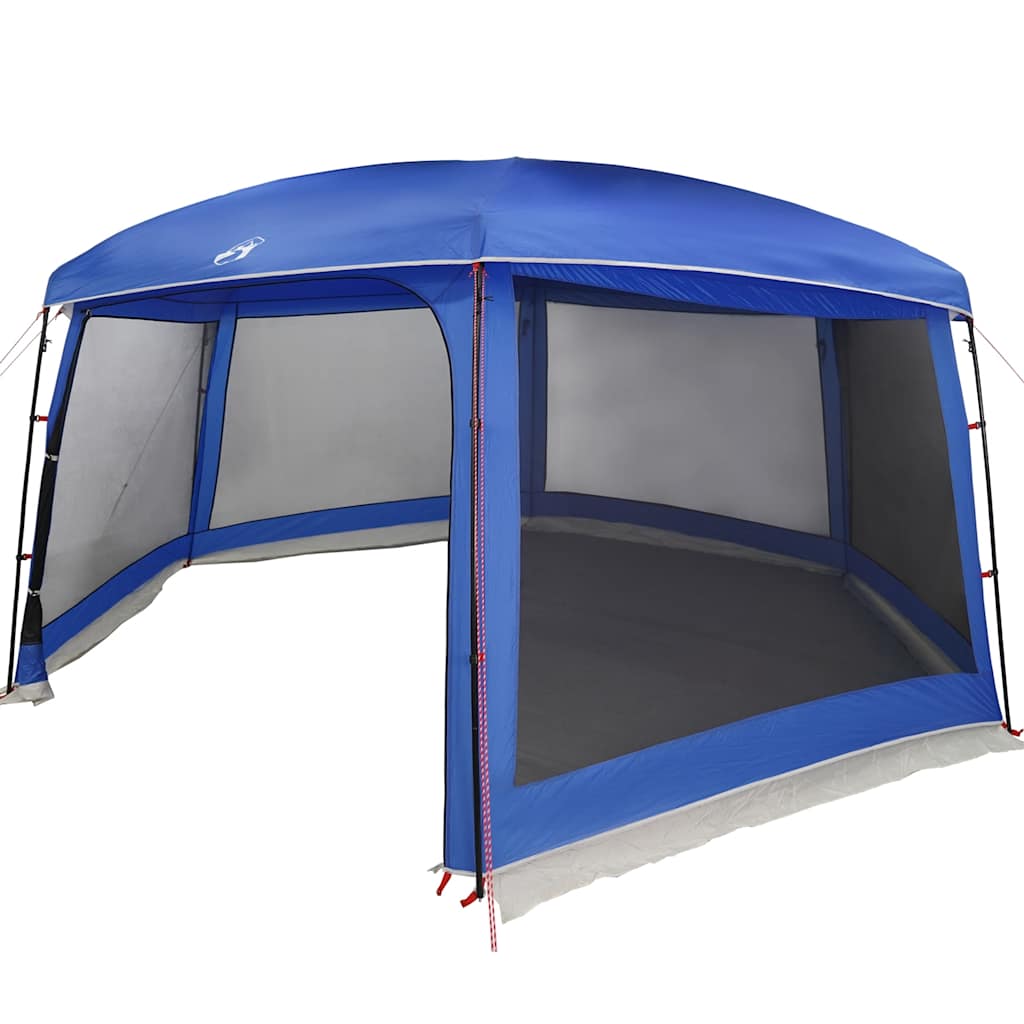 Tente de piscine vidaXL avec toile amovible et parois en maille Bleu azur 670x590 cm
