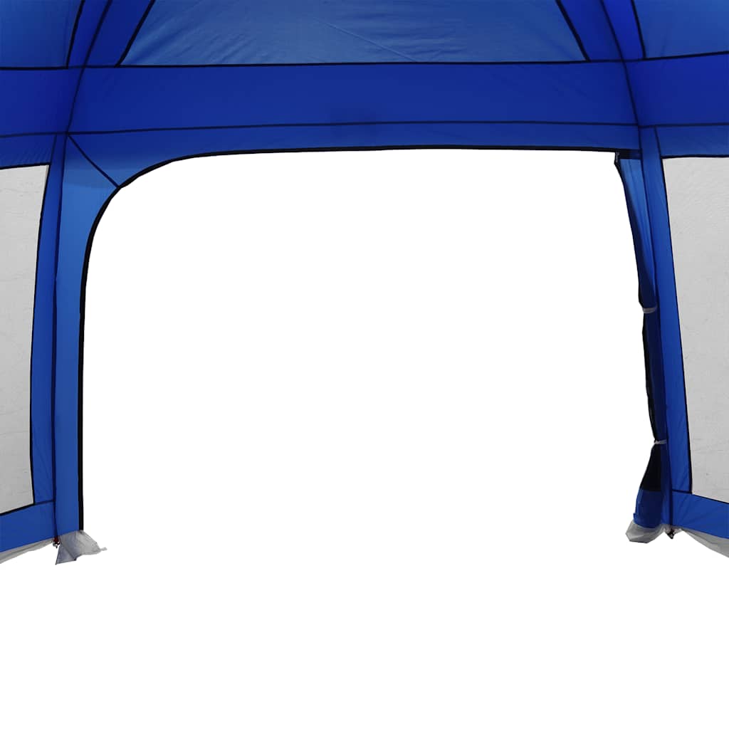 Tente de piscine vidaXL avec toile amovible et parois en maille Bleu azur 670x590 cm