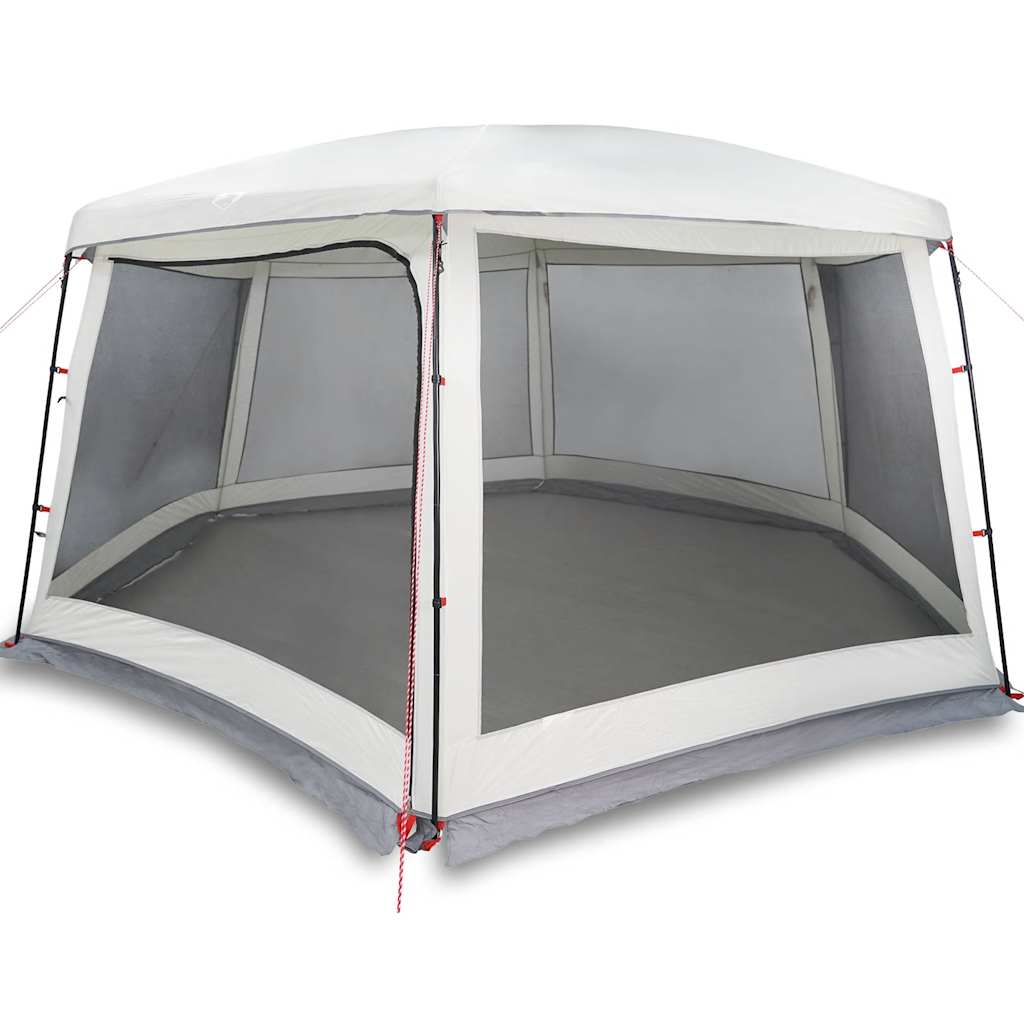 vidaXL Poolzelt mit abnehmbarem Überzelt Netzwänden Grau 670x590cm