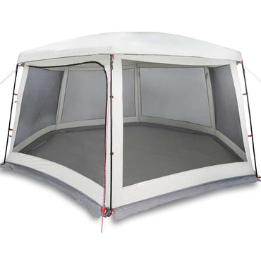 vidaXL Poolzelt mit abnehmbarem Überzelt Netzwänden Grau 670x590cm