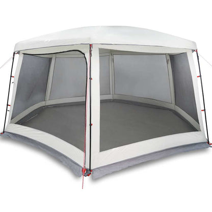 vidaXL Poolzelt mit abnehmbarem Überzelt Netzwänden Grau 670x590cm