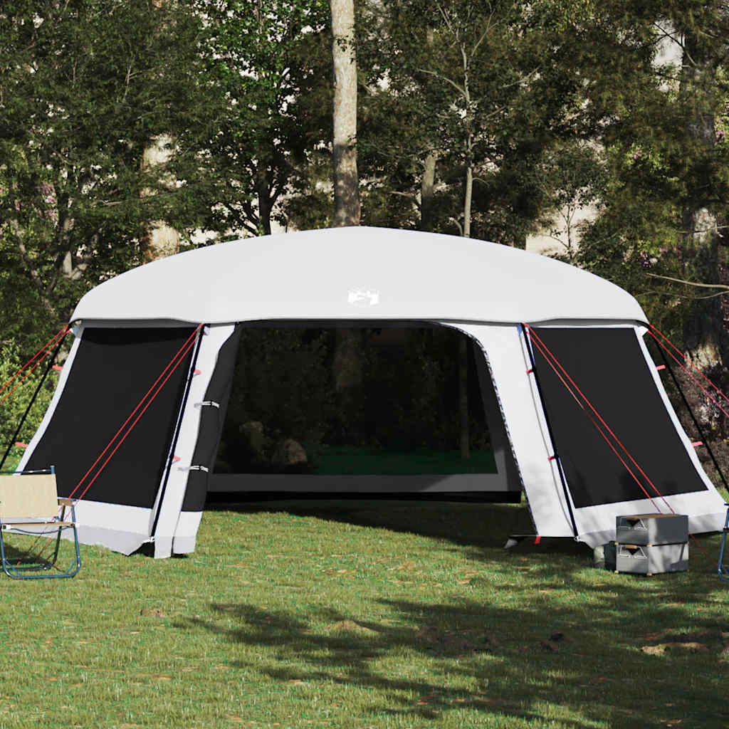 vidaXL Poolzelt mit abnehmbarem Überzelt Netzwänden Grau 670x590cm