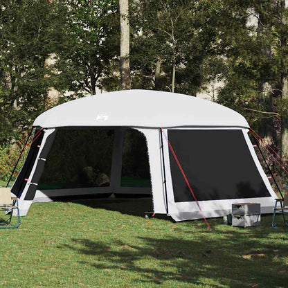 vidaXL Poolzelt mit abnehmbarem Überzelt Netzwänden Grau 670x590cm