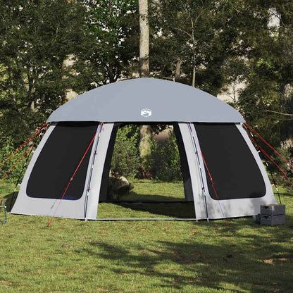 vidaXL Poolzelt mit abnehmbarem Überzelt Netzwänden Grau 510x510cm