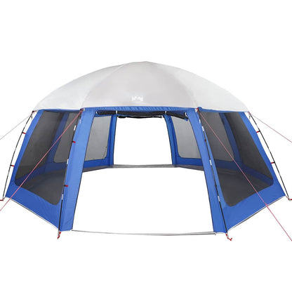 vidaXL Poolzelt mit abnehmbarem Überzelt Netzwänden Azurblau 612x612cm
