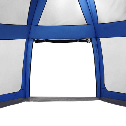 vidaXL Poolzelt mit abnehmbarem Überzelt Netzwänden Azurblau 612x612cm