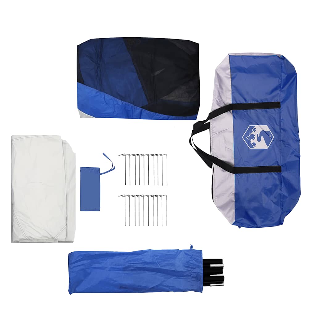vidaXL Poolzelt mit abnehmbarem Überzelt Netzwänden Azurblau 612x612cm