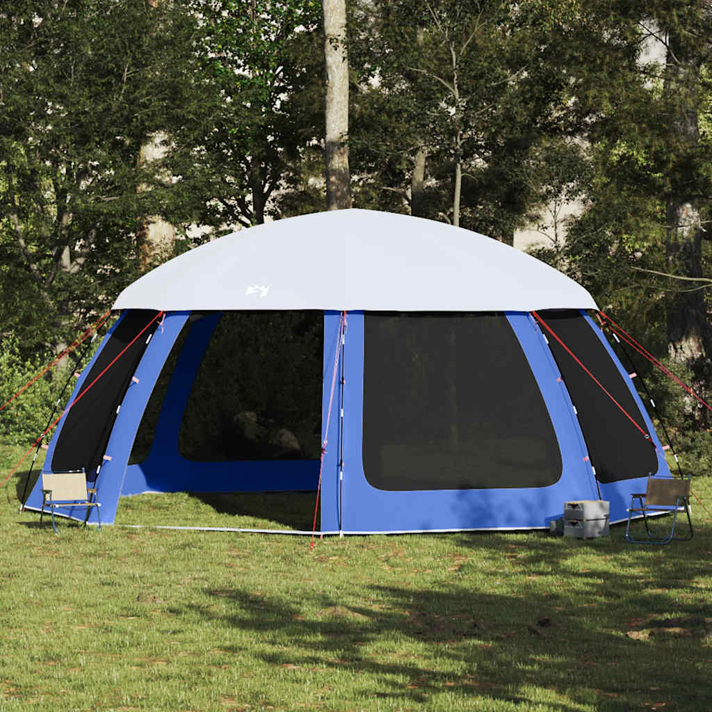 vidaXL Poolzelt mit abnehmbarem Überzelt Netzwänden Azurblau 612x612cm