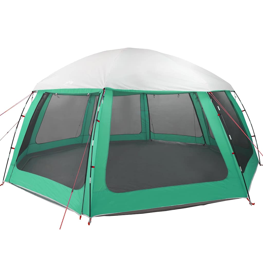 vidaXL Tente de piscine avec auvent amovible et moustiquaires vert mer 612x612 cm
