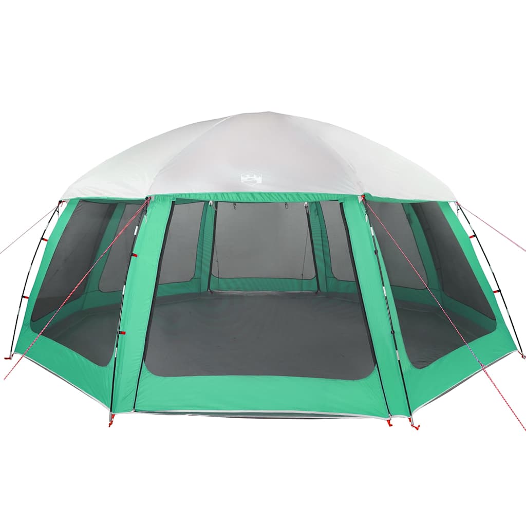 vidaXL Tente de piscine avec auvent amovible et moustiquaires vert mer 612x612 cm