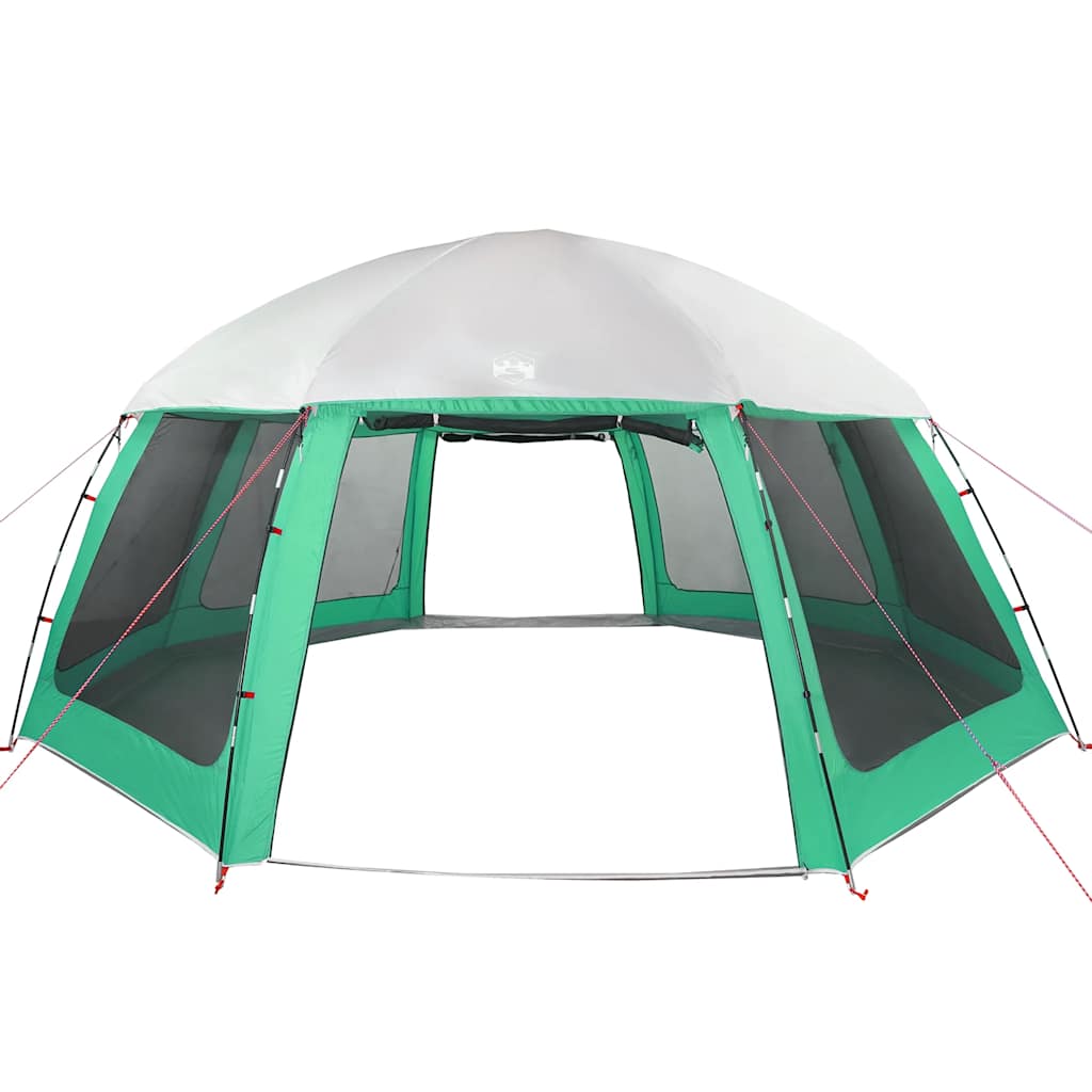 vidaXL Tente de piscine avec auvent amovible et moustiquaires vert mer 612x612 cm