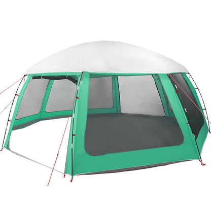 vidaXL Tente de piscine avec auvent amovible et moustiquaires vert mer 612x612 cm