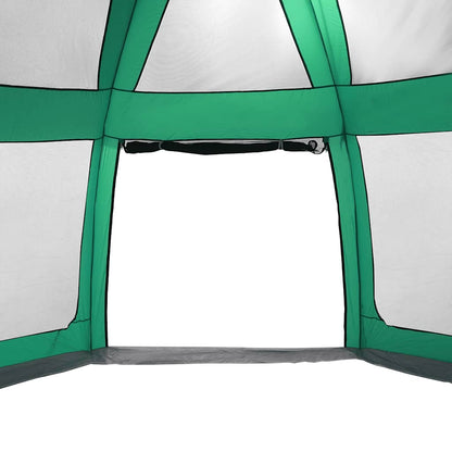vidaXL Tente de piscine avec auvent amovible et moustiquaires vert mer 612x612 cm