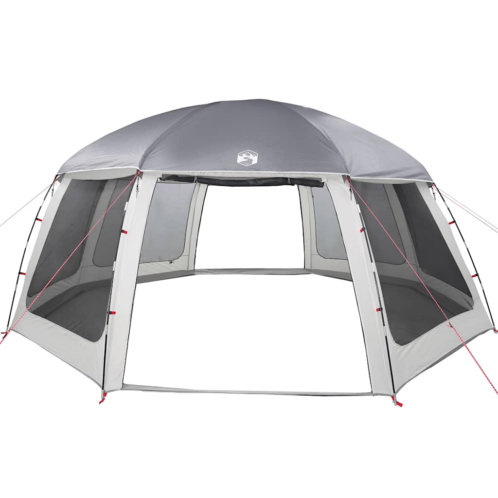 vidaXL Poolzelt mit abnehmbarem Überzelt Netzwänden Grau 612x612cm