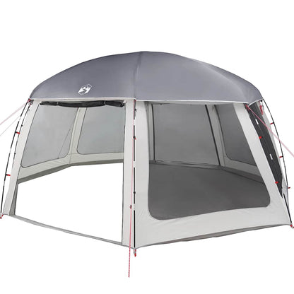 vidaXL Poolzelt mit abnehmbarem Überzelt Netzwänden Grau 612x612cm