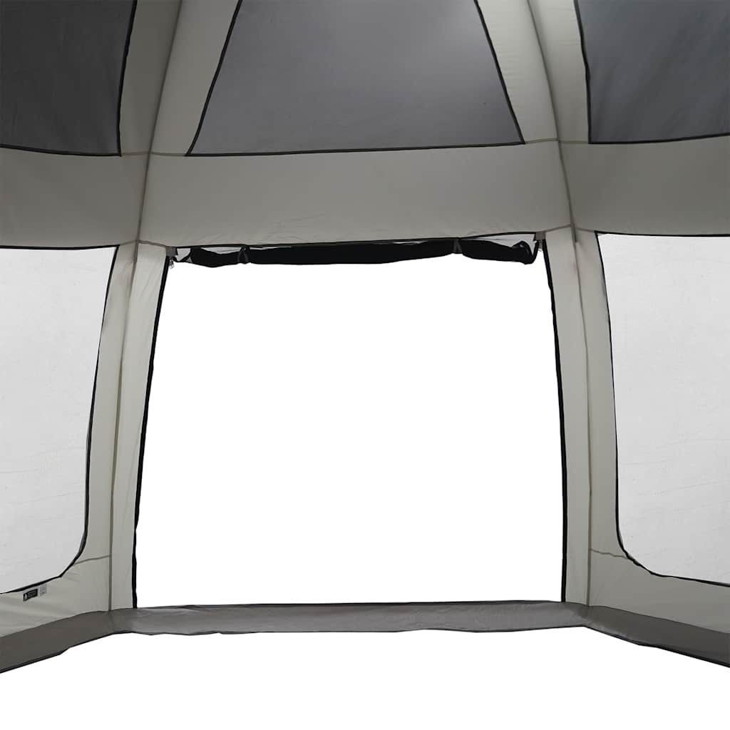 vidaXL Poolzelt mit abnehmbarem Überzelt Netzwänden Grau 612x612cm