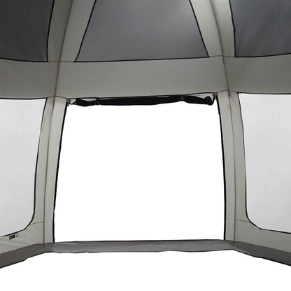 vidaXL Poolzelt mit abnehmbarem Überzelt Netzwänden Grau 612x612cm