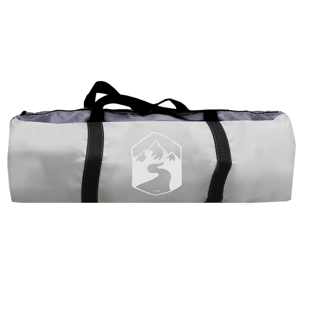 vidaXL Poolzelt mit abnehmbarem Überzelt Netzwänden Grau 612x612cm