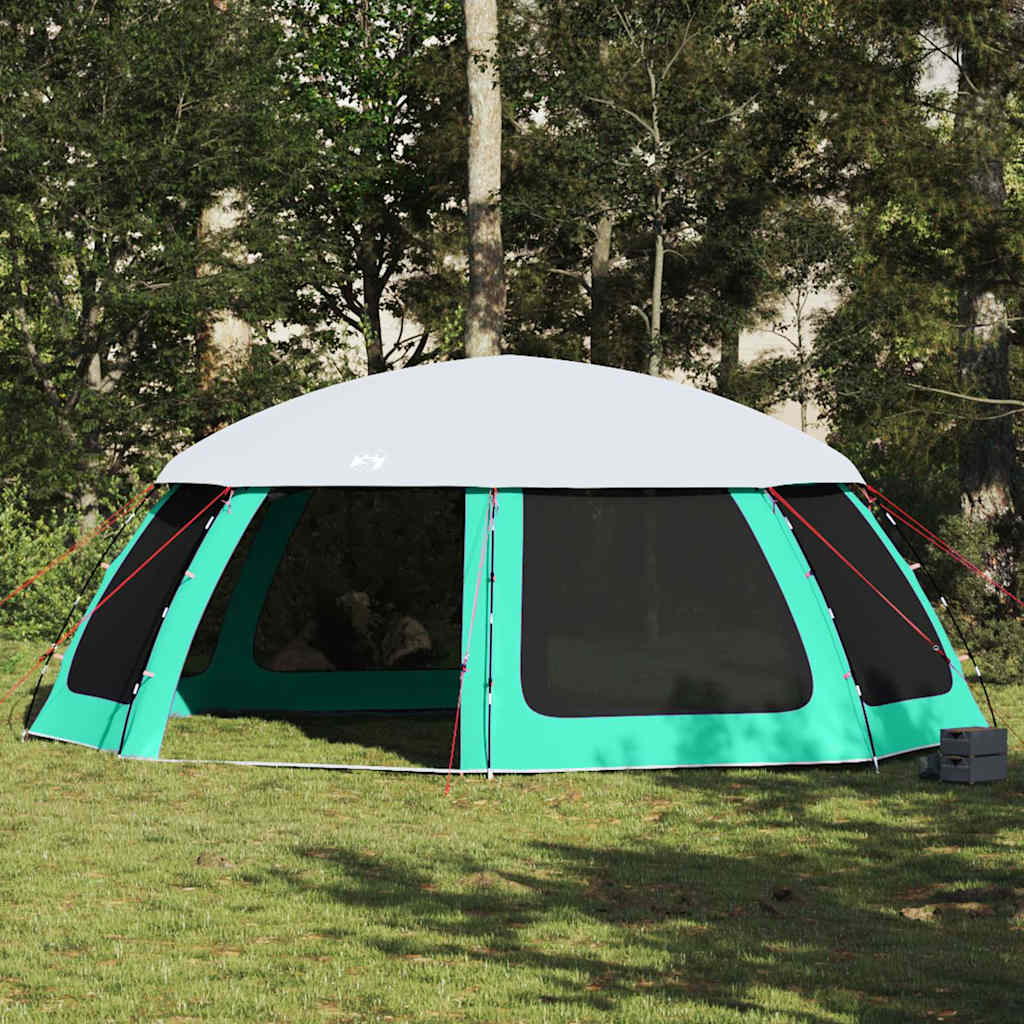 vidaXL Poolzelt mit abnehmbarem Überzelt Netzwänden Meergrün 690x690cm