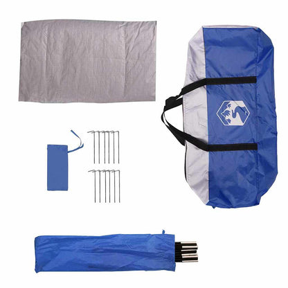 vidaXL Poolzelt Azure Blau 366 x 305 x 231 cm Polyester und Fiberglas