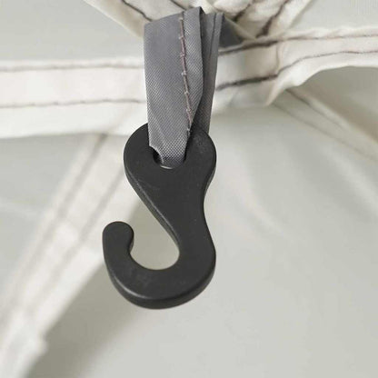 Poolzelt Grau 366 x 305 x 231 cm Polyester und Fiberglas