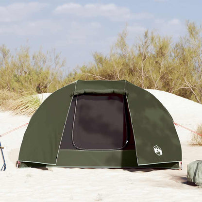 vidaXL Tente de pêche 3 personnes Vert olive Imperméable