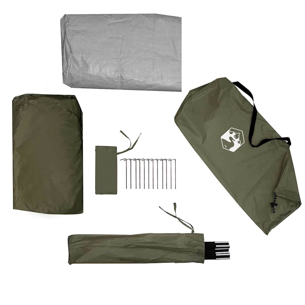 vidaXL Tente de pêche 3 personnes Vert olive Imperméable
