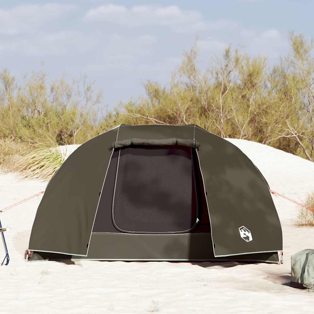 vidaXL Tente de pêche 3 personnes marron imperméable