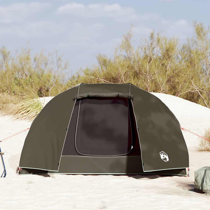 vidaXL Tente de pêche 3 personnes marron imperméable