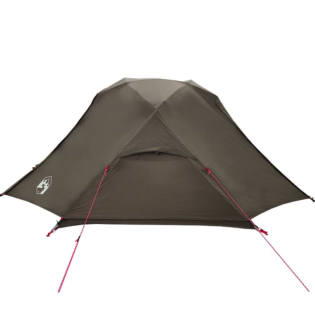 vidaXL Tente de pêche 3 personnes marron imperméable