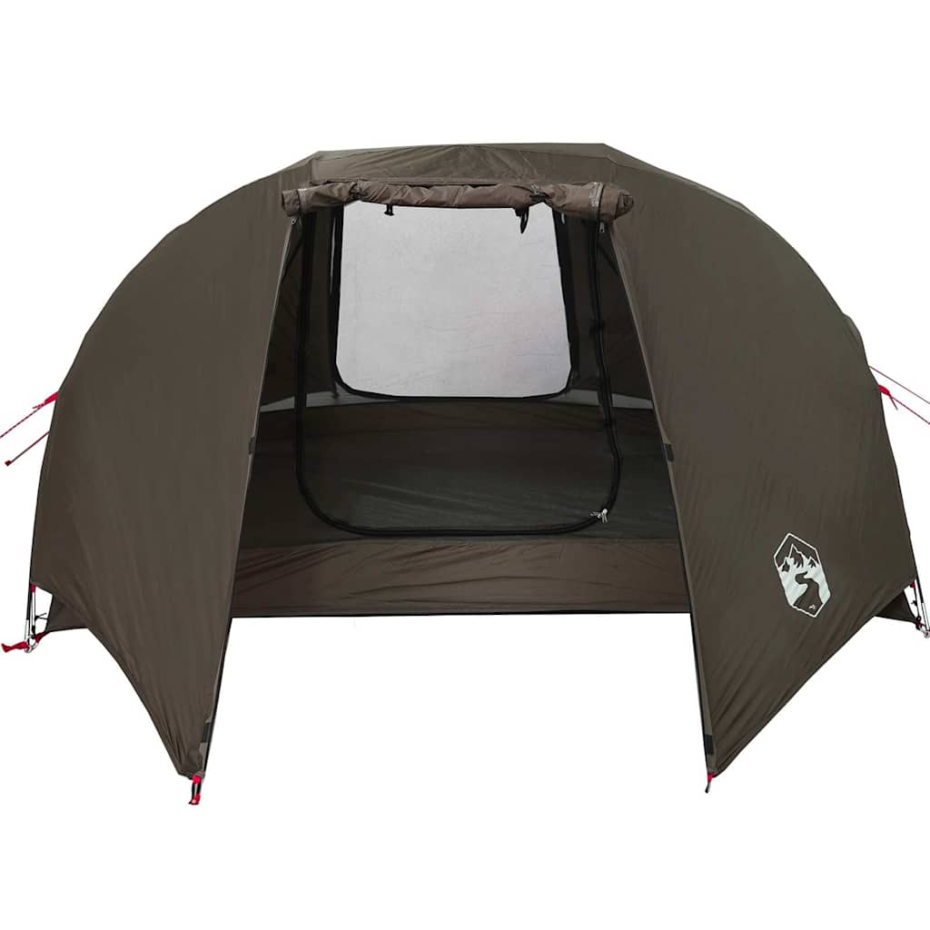 vidaXL Tente de pêche 3 personnes marron imperméable