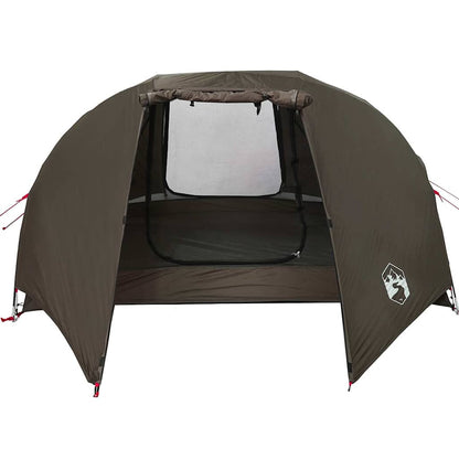 vidaXL Tente de pêche 3 personnes marron imperméable