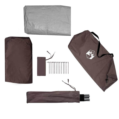 vidaXL Tente de pêche 3 personnes marron imperméable
