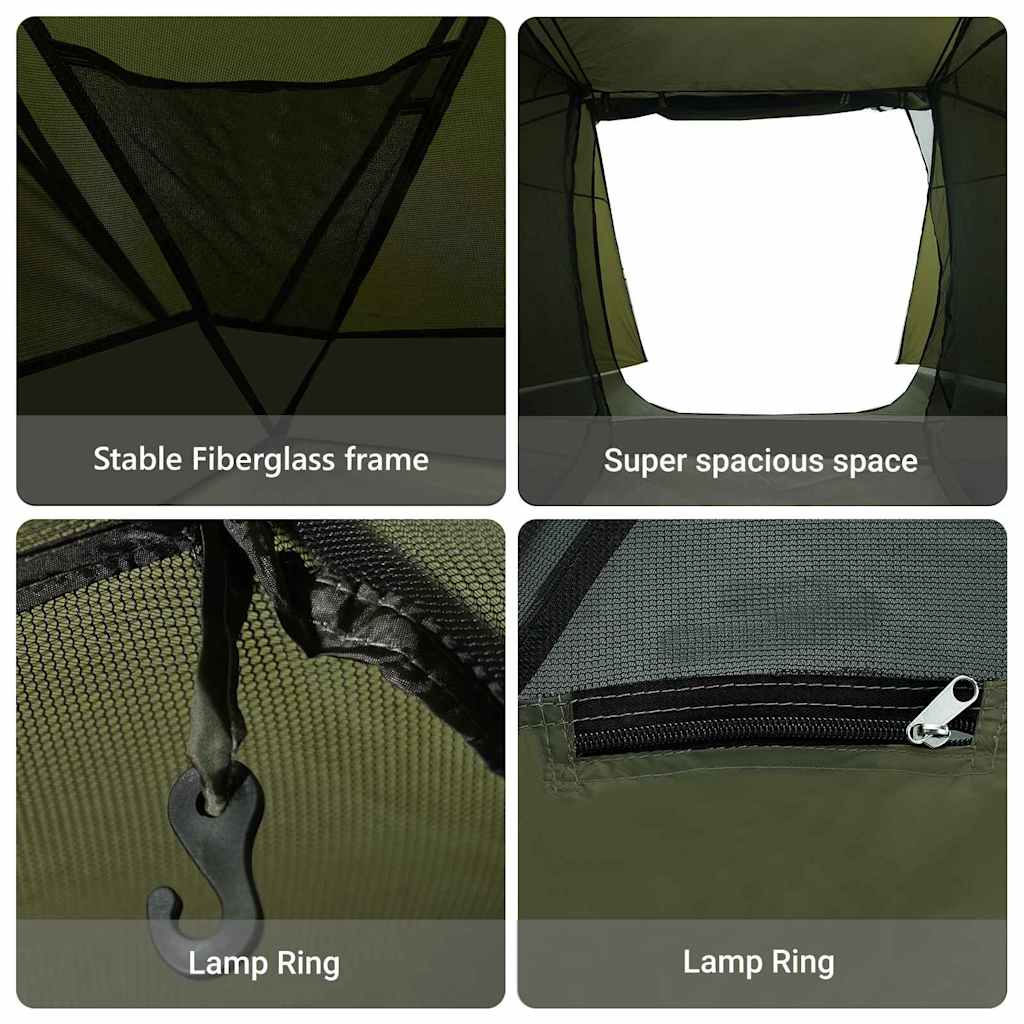 vidaXL Angelzelt Olive Grün 514 x 465 x 187 cm Polyester und Fiberglas