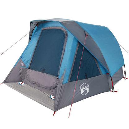 vidaXL Campingzelt 4 Personen Blau Wasserdicht