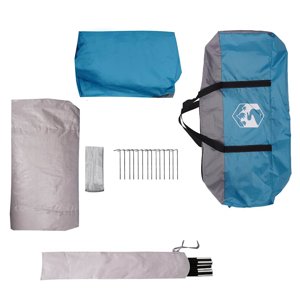 Tente familiale vidaXL pour 6 personnes, bleue, étanche